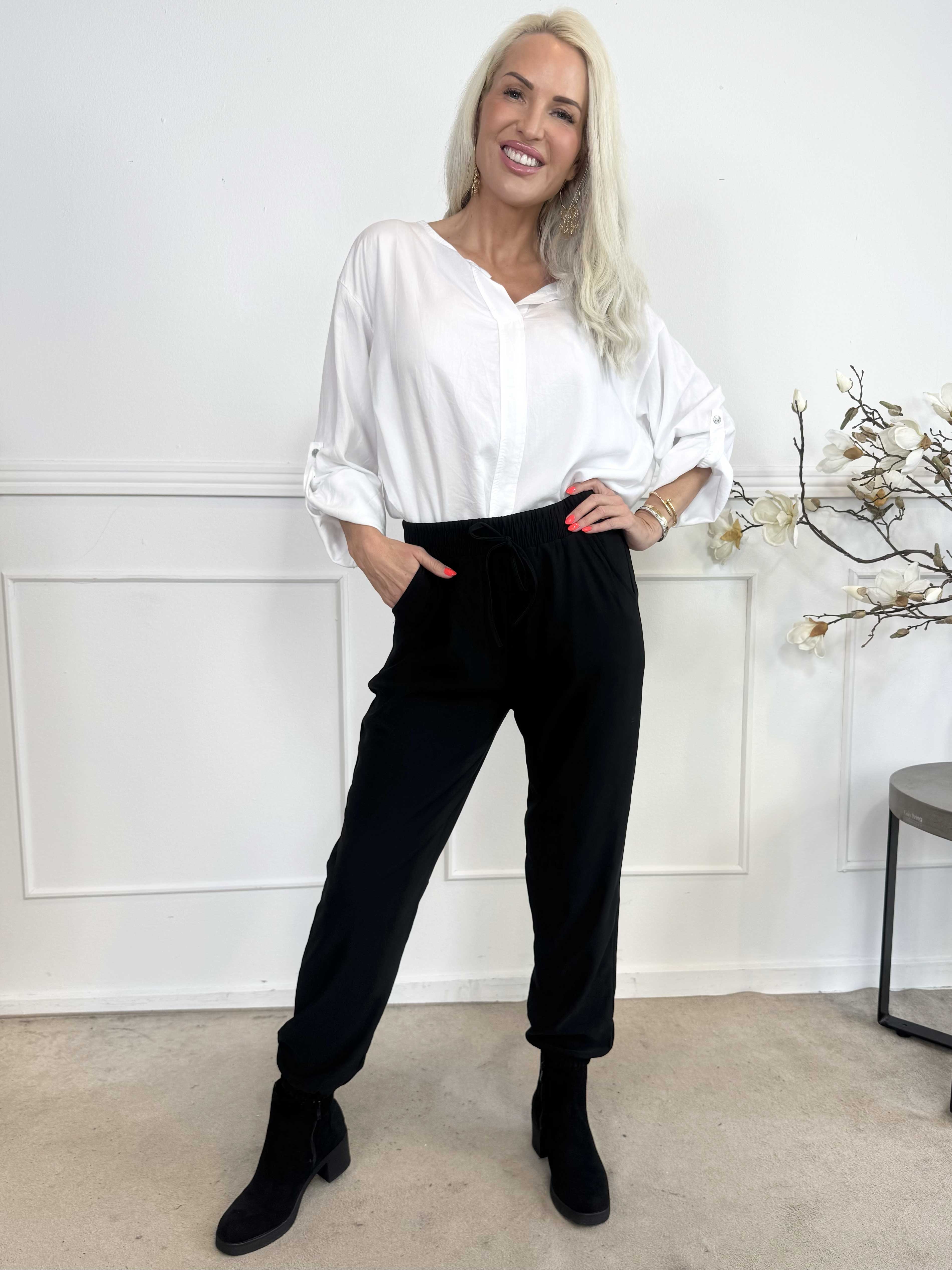 Andjela - Joggingbukser med elastikkant